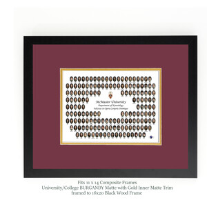 COMPOSITE MAC BURGANDY WITH BLACK 16x20 FRAME