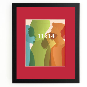 11x14 to 16x20  Langford  Frame with a RED matte